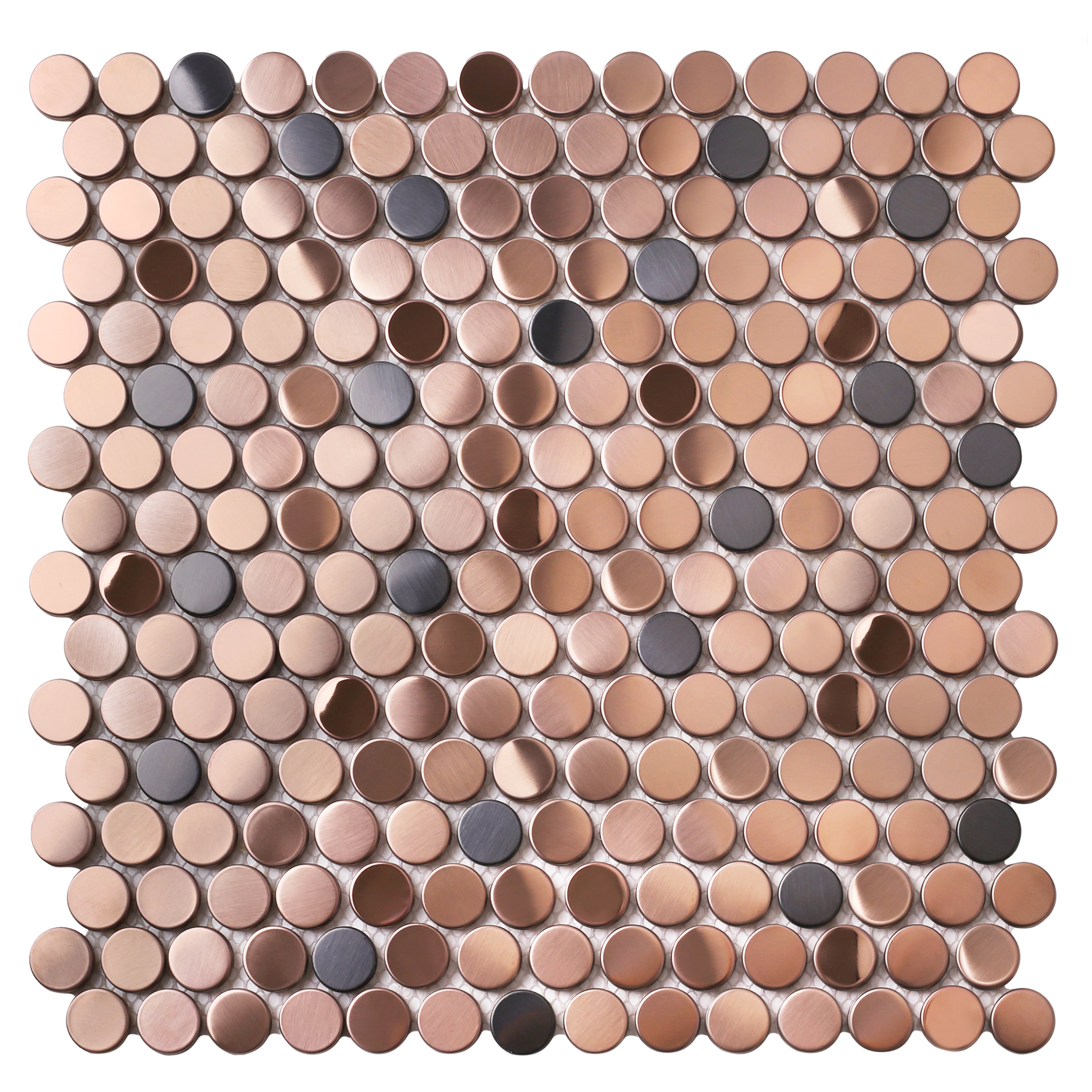 Parrotile Copper Bronze Penny Round Mosaic Tile for Wall Backsplash (S