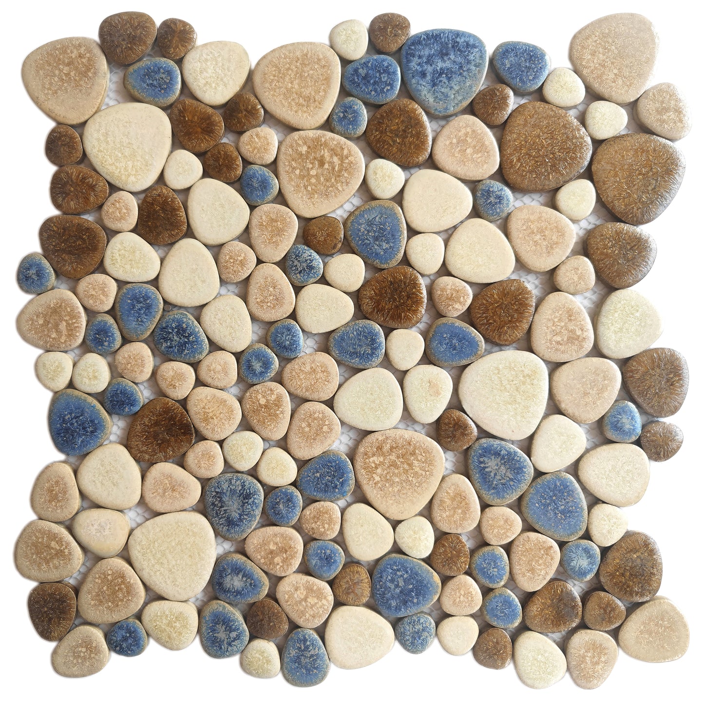 Parrotile Yosemite Matte Pebble Stone Shower Tile Extremely Non Slip (Set of 5)