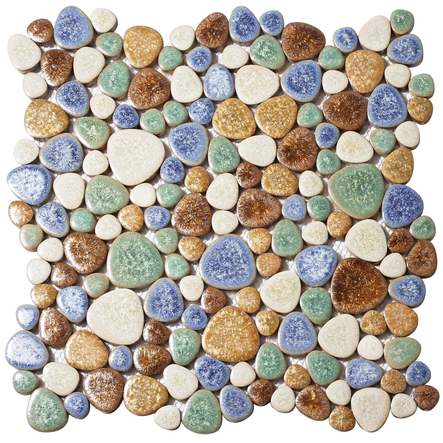 Parrotile Vitality Matte Shower Floor Pebble Tile Extremely Non Slip (Set of 5)