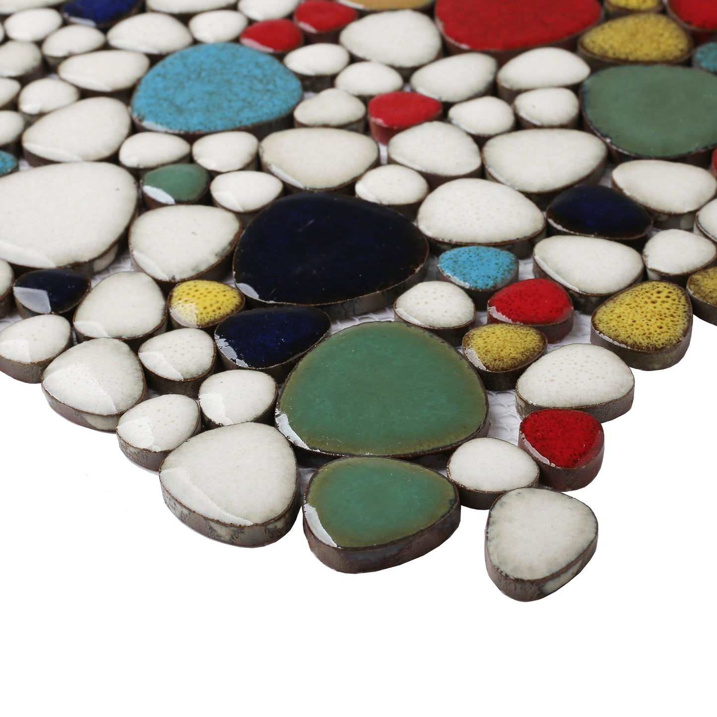 Parrotile Porcelain Pebble Tile Colorful Wall & Floor Tile (Set of 5)